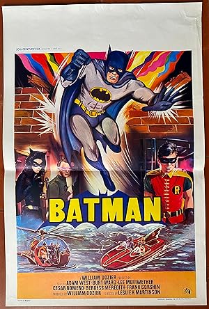 Affiche belge BATMAN Burt Ward ADAM WEST Marvel DC COMICS Super-Héro 37x55cm