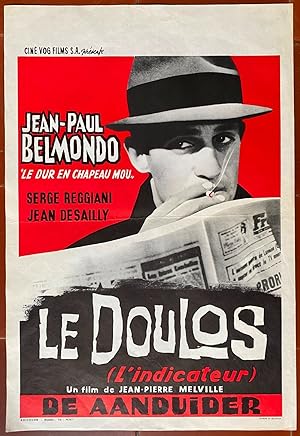 Affiche originale cinéma LE DOULOS Jean-Pierre Melville JEAN-PAUL BELMONDO 37x56cm