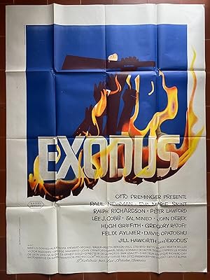 Affiche originale cinéma EXODUS Eva Marie Saint PAUL NEWMAN Saul Bass OTTO PREMINGER 120x160cm