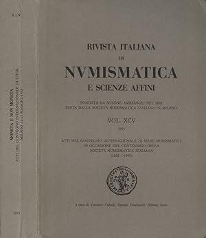 Bild des Verkufers fr Rivista italiana di numismatica e scienze affini Vol. XCV zum Verkauf von Biblioteca di Babele