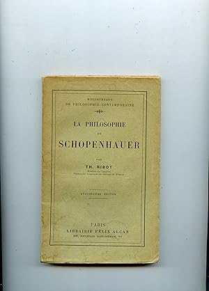 Bild des Verkufers fr LA PHILOSOPHIE DE SCHOPENHAUER zum Verkauf von Librairie CLERC