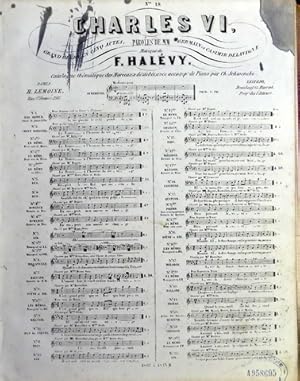 Bild des Verkufers fr Charles VI. Ballade chant par mme Stolz zum Verkauf von Paul van Kuik Antiquarian Music