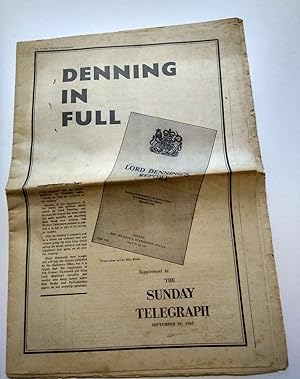 Imagen del vendedor de Denning in Full. Supplement to the Sunday Telegraph. a la venta por Bristow & Garland