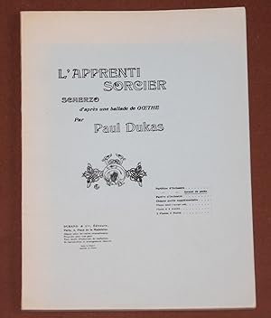 Bild des Verkufers fr L'Apprenti Sorcier Scherzo d'apres une Ballade de Goethe zum Verkauf von Rmpelstbchen