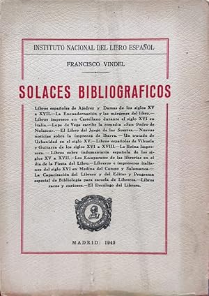 Bild des Verkufers fr SOLACES BIBLIOGRFICOS zum Verkauf von ABACO LIBROS USADOS