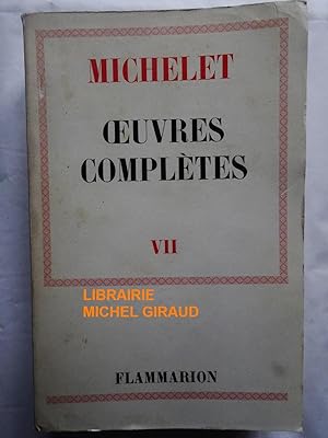 Oeuvres complètes VII