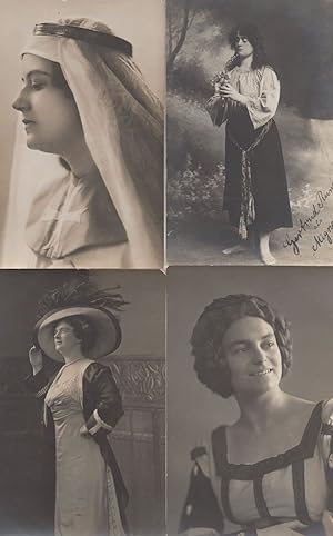 German Actress Theatre incl Hand Signed 4x Old Postcard s
