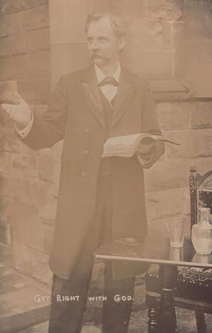 Sheffield Convent Christian Preacher Evangelist Old Real Photo Postcard
