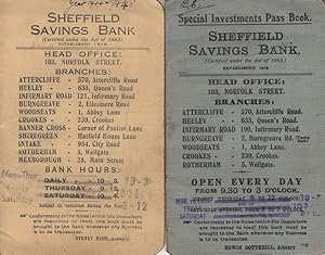 1947 & 1948 2x Sheffield Building Society Old Saving Book s