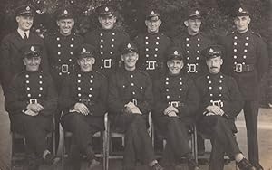 Group Of Firemen Policemen Old Photo Possibly Identified PB Postcard