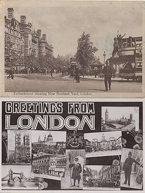 New Scotland Yard WW1 London 2x Rare Old Real Photo Police Postcard s