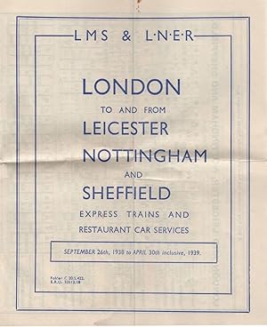 Leicester Sheffield London 1939 WW2 LMS LNER Train War Timetable