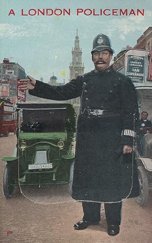 A London Policeman Criterion Theatre Superman Play Mailing Novelty Old Postcard