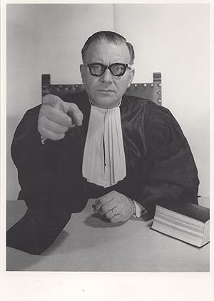 Dutch Angry Court Judge Passing Verdict Real Photo Postcard