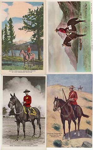 Royal Canadian Mounted Police Constable 4x Old RPC Postcard s