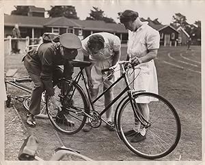 ATS Military Police Bicycle Bike Sports Day 1940 War Press 10x8 Photo