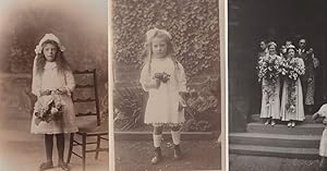 Children Bridesmaid Wedding Church 3x Antique Postcard s