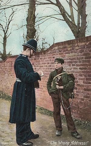 Policeman The Wrong Address Isle Of Wight Shop Advertising Postcard