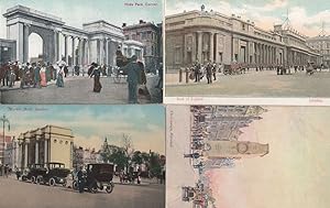 Hyde Park Corner Bank Of England Marble Arch 4x Policeman Old Postcard s