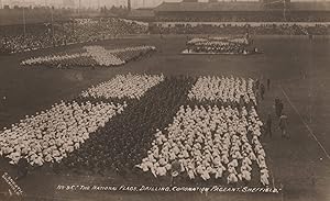 Sheffield Coronation Pageant Military Drilling National Flag RPC Old Postcard