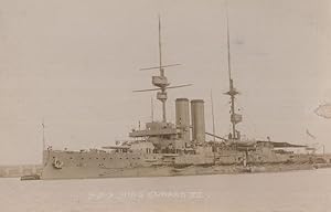 HMS King Edward VII Ship at Weymouth 1909 Antique RPC Postcard