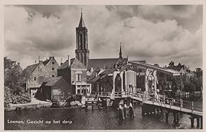 Loenen Gezicht Op Het Dorp Holland Real Photo Postcard