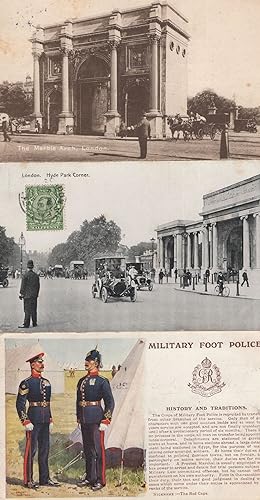 London Traffic Police at Marble Arch Hyde Park 3x Old Postcard s