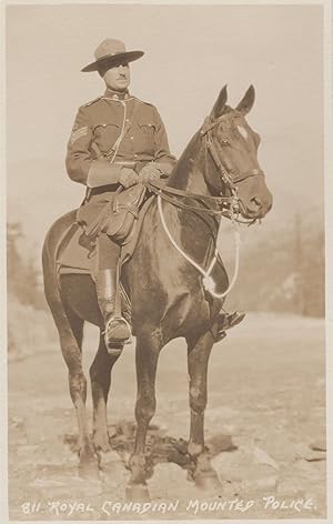 Royal Canadian Mounted Police 811 Rare Real Photo Postcard Early Fonts