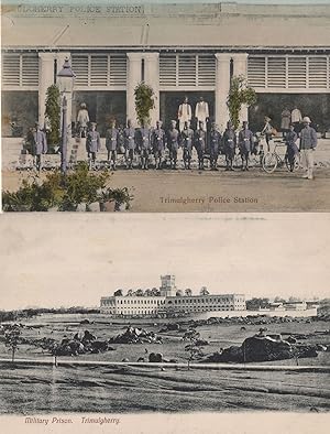 Trimulgherry Police Station India Bicycles & Prison 2x Postcard s