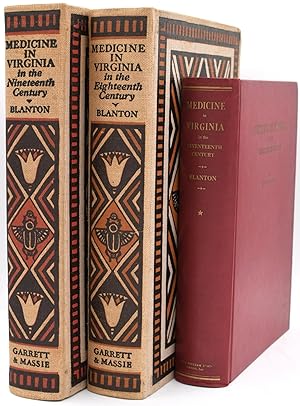 Bild des Verkufers fr [CIVIL WAR] MEDICINE IN VIRGINIA IN THE SEVENTEENTH CENTURY; EIGHTEENTH CENTURY; NINETEENTH CENTURY [3 Volumes; Set] zum Verkauf von BLACK SWAN BOOKS, INC., ABAA, ILAB