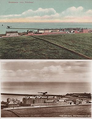 Peterhead Prison Aberdeen Scotland 2x Old Postcard s incl Real Photo