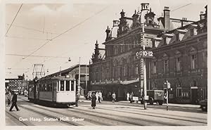 Den Haag Station Holl Spoor Transport Holland RPC Old Postcard