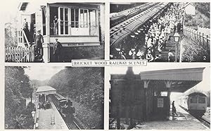 Bricket Wood Railway Fair Train Signal Box Staff Herts RPC Postcard