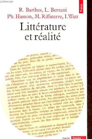 Immagine del venditore per Littrature et ralit - Collection Points n142. venduto da Le-Livre