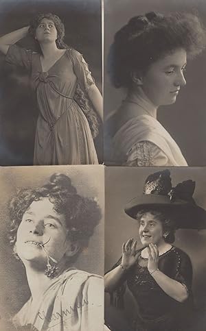 German Actresses Theatre incl Original Hand Signed 4x Old Postcard s