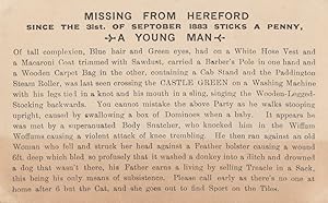 Missing In Hereford Victorian Barber Washing Machine Old Postcard