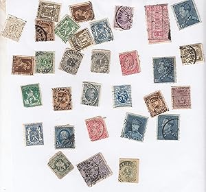 30x Belgium Small Stamp Bundle Incl Victorian 1800s Stamps