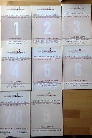 Imagen del vendedor de SESENTA AOS EN LA HISTORIA DEL PARTIDO COMUNISTA DE ESPAA. 9 CUADERNOS EN 8 FOLLETOS a la venta por Itziar Arranz Libros & Dribaslibros