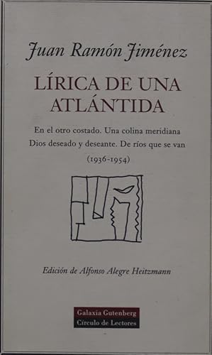 Seller image for Lrica de una Atlntida for sale by Librera Alonso Quijano