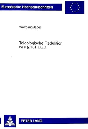 Image du vendeur pour Teleologische Reduktion des 181 BGB mis en vente par BuchWeltWeit Ludwig Meier e.K.