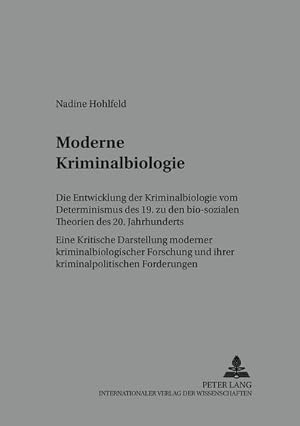 Bild des Verkufers fr Moderne Kriminalbiologie zum Verkauf von BuchWeltWeit Ludwig Meier e.K.