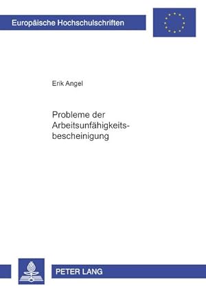 Imagen del vendedor de Probleme der Arbeitsunfhigkeitsbescheinung a la venta por BuchWeltWeit Ludwig Meier e.K.