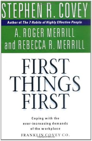 Imagen del vendedor de First Things First a la venta por WeBuyBooks