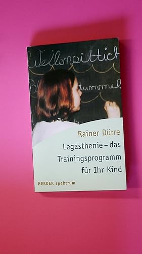 Bild des Verkufers fr LEGASTHENIE - DAS TRAININGSPROGRAMM FR IHR KIND. zum Verkauf von Butterfly Books GmbH & Co. KG