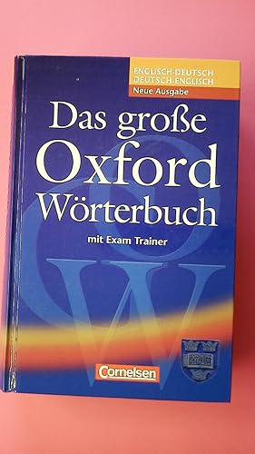 Bild des Verkufers fr DAS GROSSE OXFORD WRTERBUCH. Englisch-Deutsch, Deutsch-Englisch zum Verkauf von HPI, Inhaber Uwe Hammermller