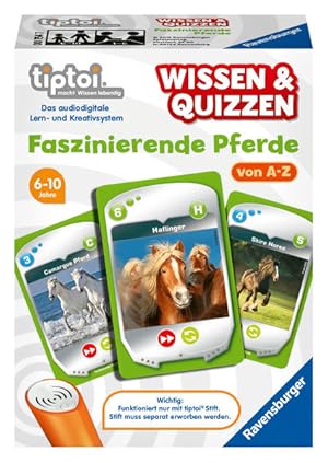 Ravensburger tiptoi 00754 Wissen und Quizzen: Faszinierende Pferde, Quizspiel für Kinder ab 6 Jah...