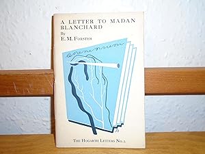 Seller image for A Letter to Madan Blanchard, The Hogarth Letters No. 1 for sale by McManmon, B.D. ABA, ILAB