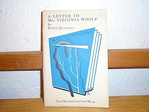 Seller image for A Letter To Mrs. Virginia Woolf. The Hogarth Letters No. 12 for sale by McManmon, B.D. ABA, ILAB