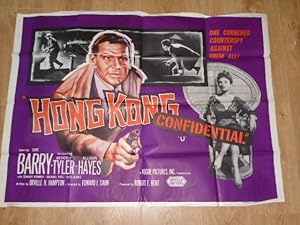 Original Vintage Movie Poster Hong Kong Confidential Starring Gene Barry, Beverly Tyler, Allison ...