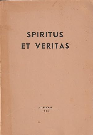 Spiritus et Veritas [Veltîjums profesoram Dr. theol. Karlim Kundzinam 70. jubileja]